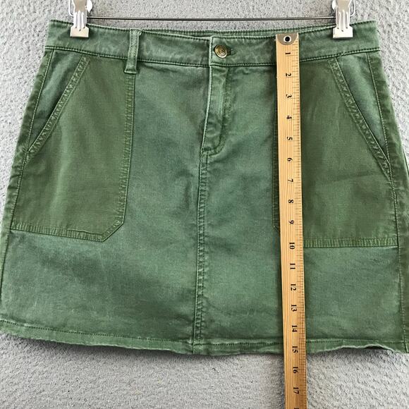 Vineyard Vines Size 8 Green Skirt pockets Utility Zip Button - Picture 6 of 8